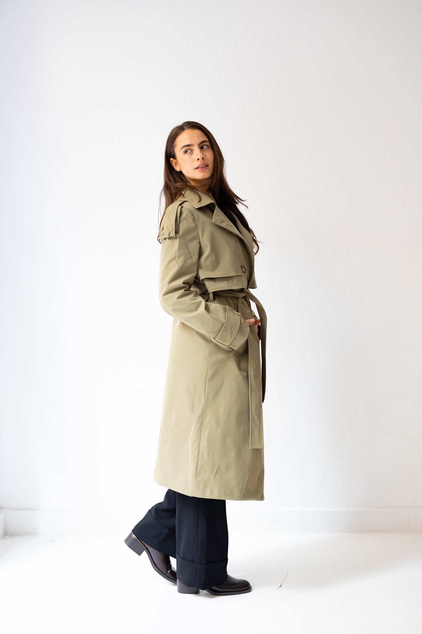 The Classic Edit Trench in Olive
