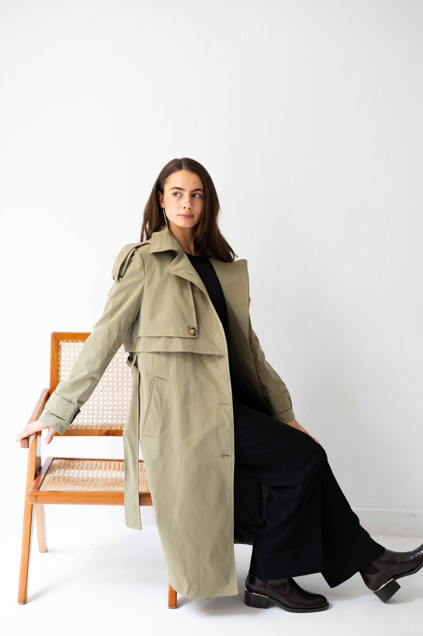 The Classic Edit Trench in Olive