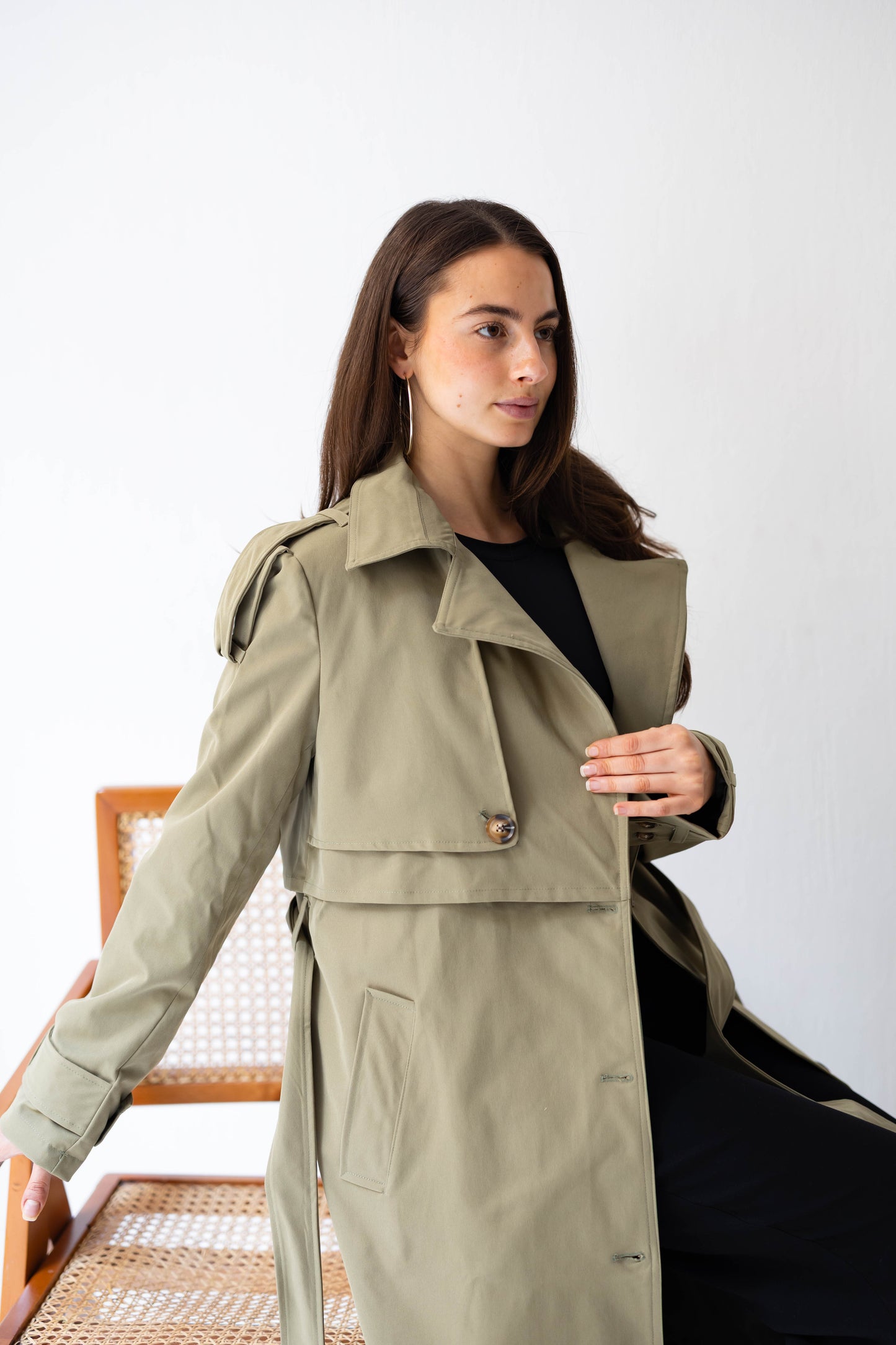 The Classic Edit Trench in Olive