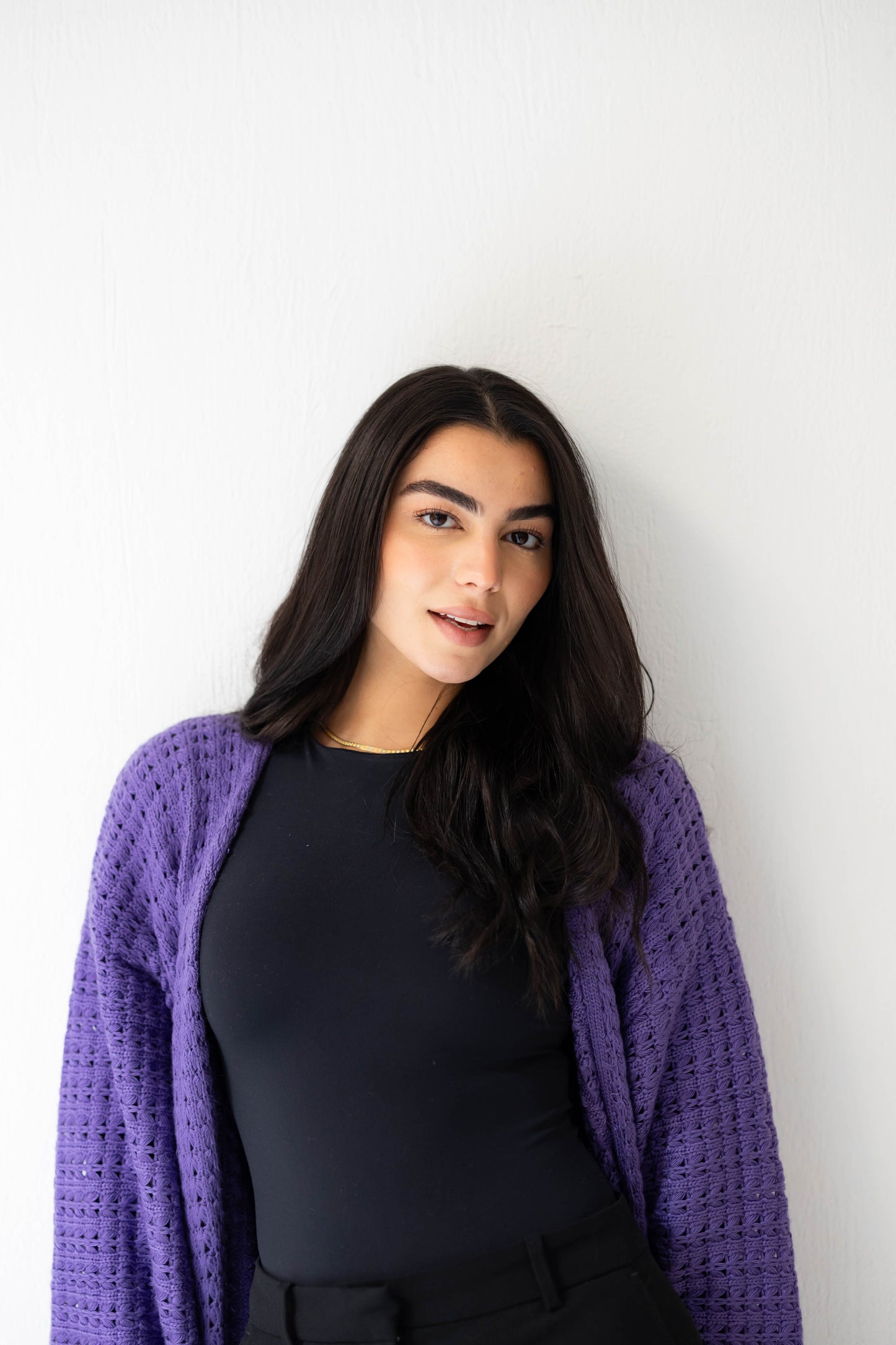 Boho Fringed Cardigan in Iris