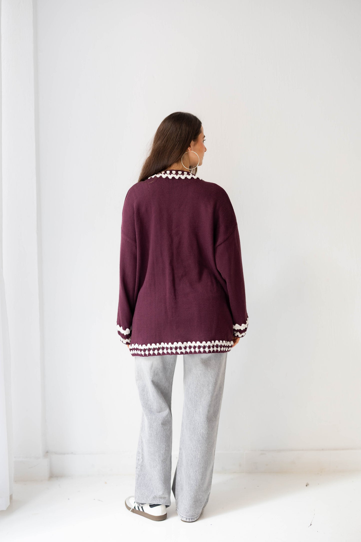 Comfy Edge Knit in Burgundy