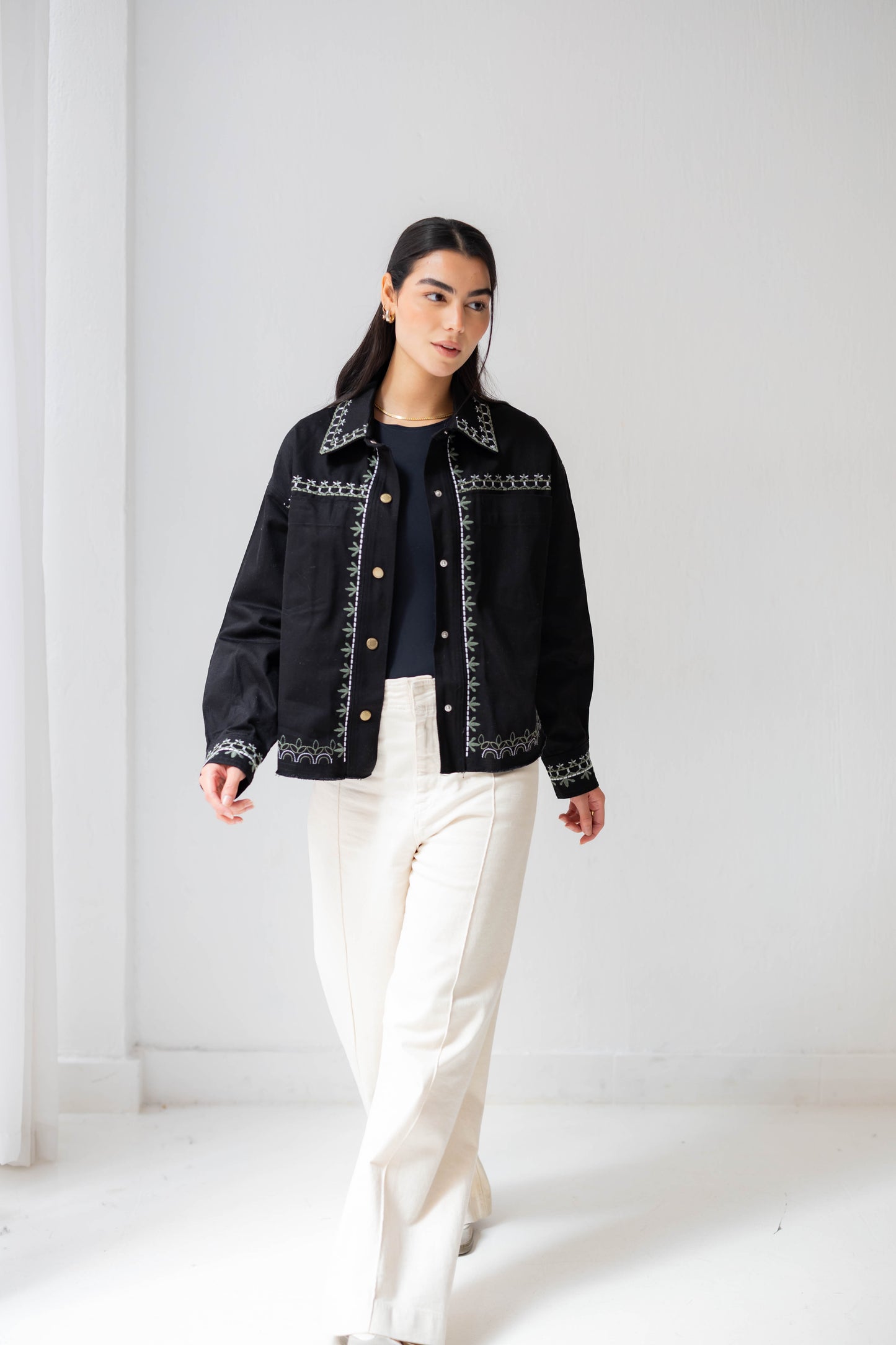 Riva Stitch Jacket in Black