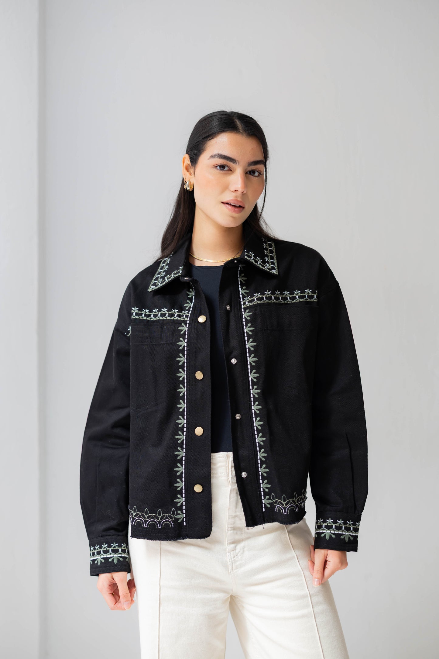 Riva Stitch Jacket in Black