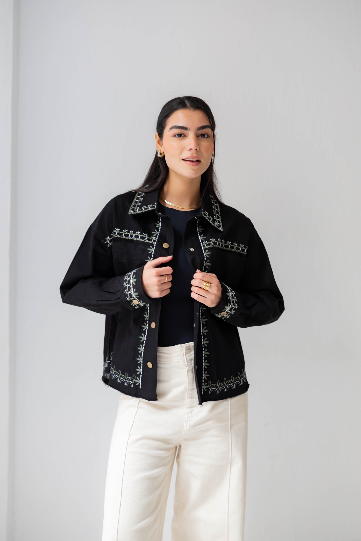 Riva Stitch Jacket in Black