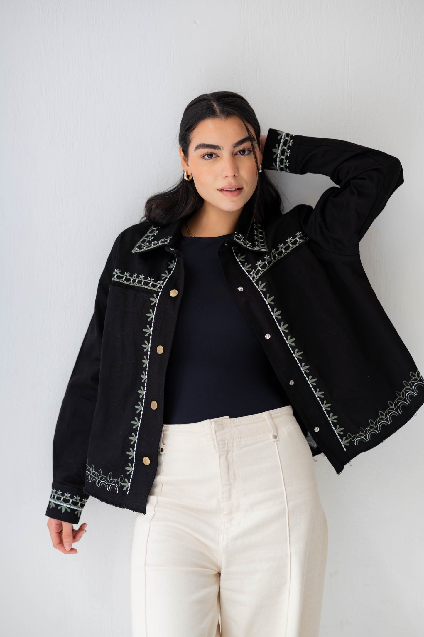 Riva Stitch Jacket in Black