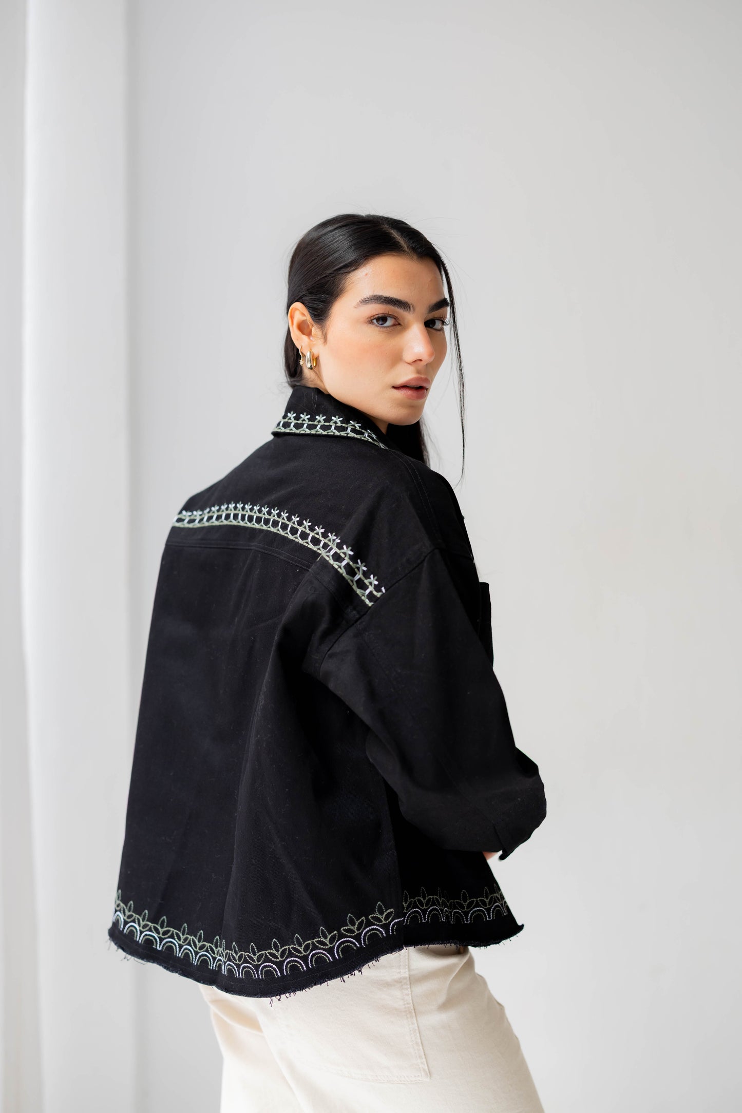 Riva Stitch Jacket in Black