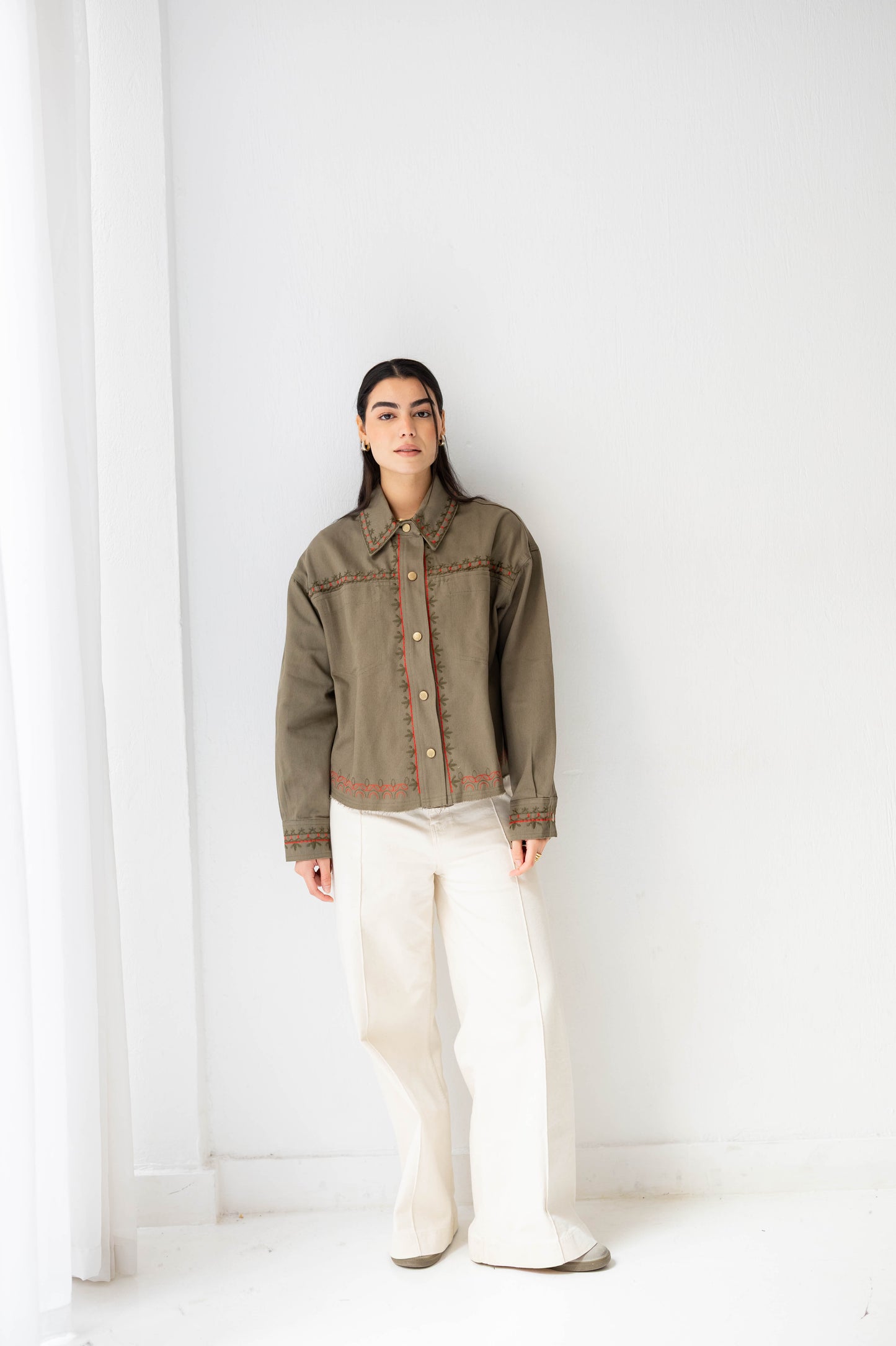 Riva Stitch Jacket in Olive