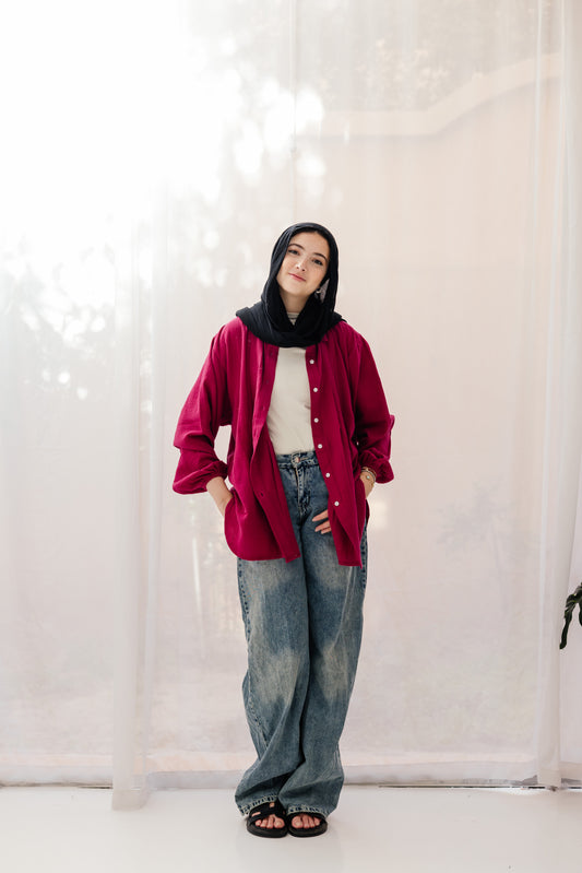 Sola Shirt in Berry