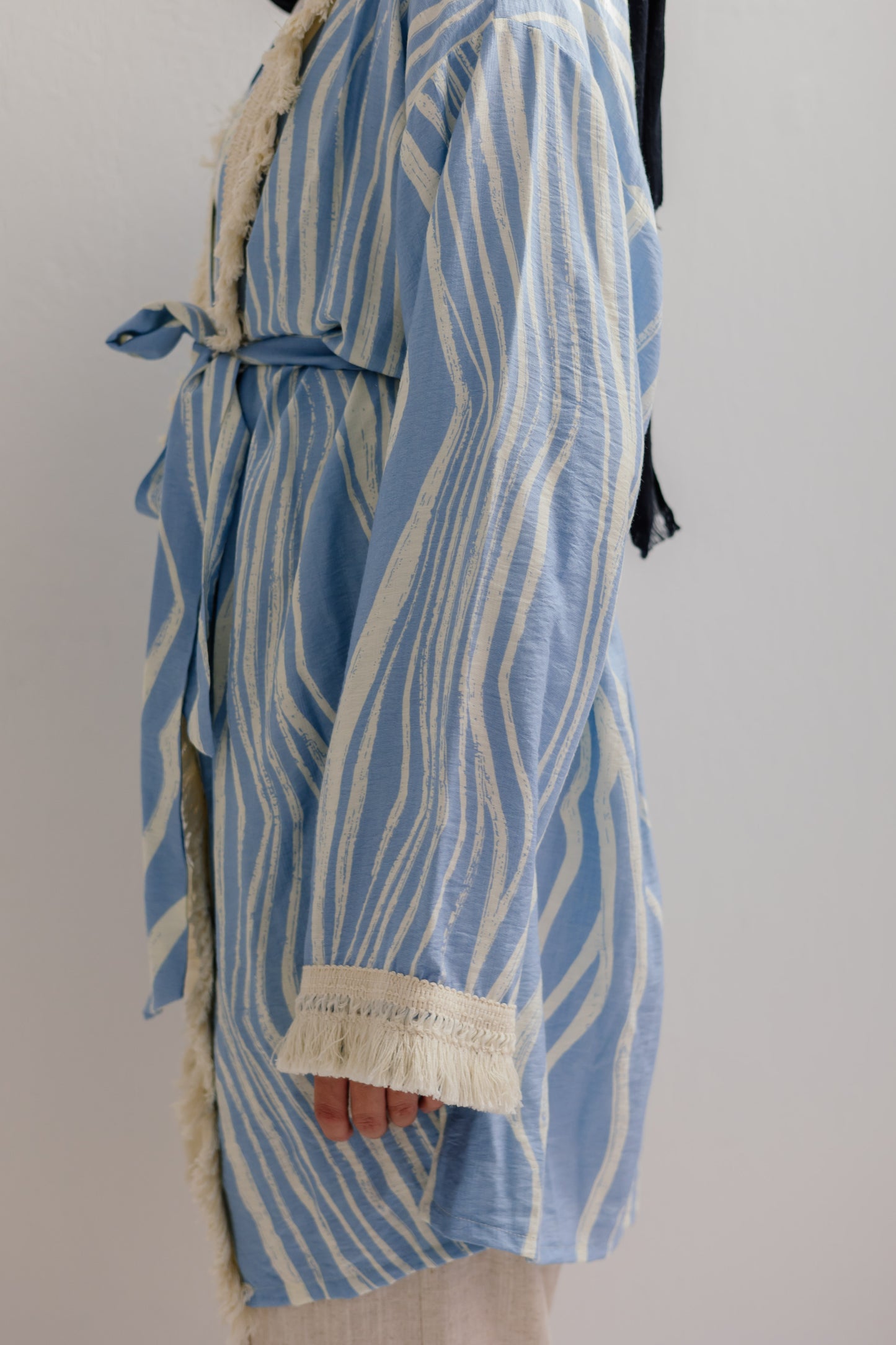 Oia Haze kimono in Sky blue