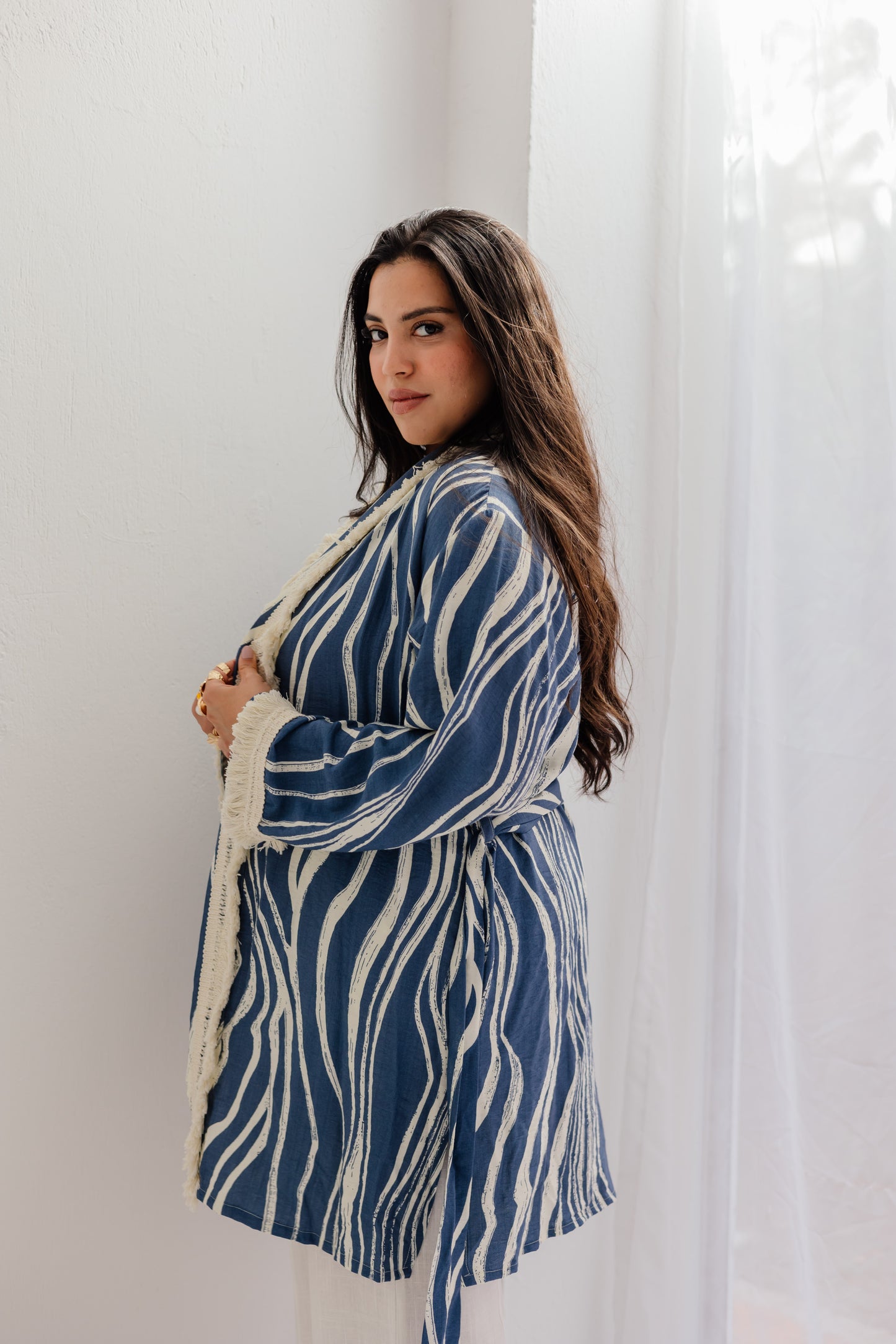 Oia Haze kimono in blue