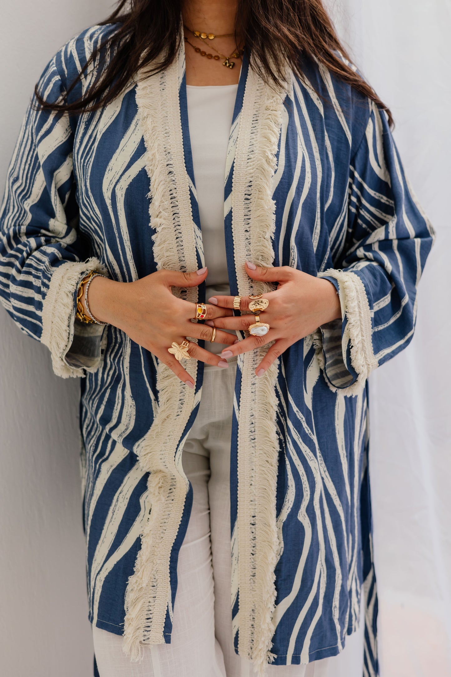 Oia Haze kimono in blue