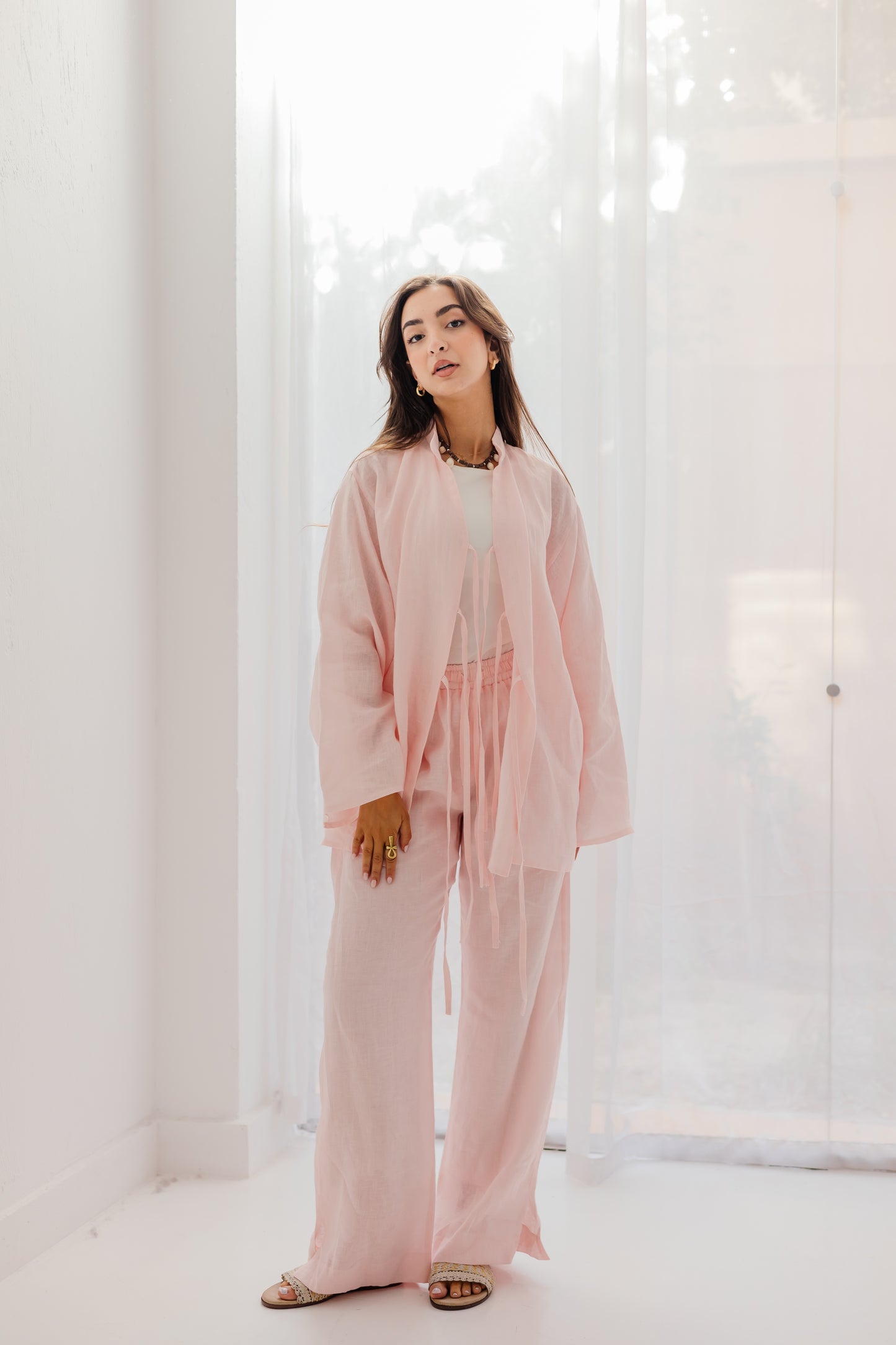 Perla Pants in Soft Pink