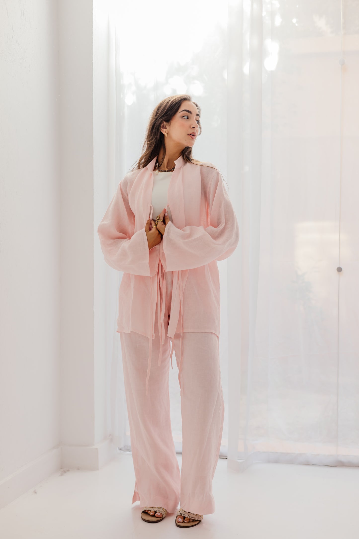 Perla Pants in Soft Pink