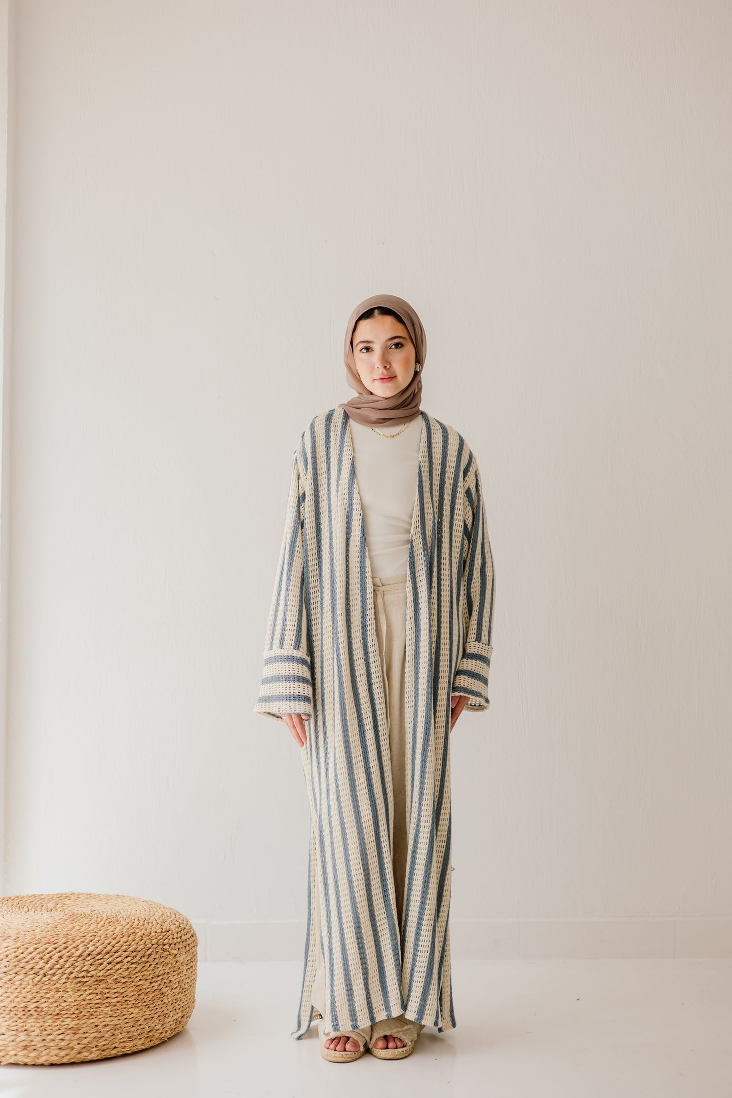 Blue Mist Striped Cardigan