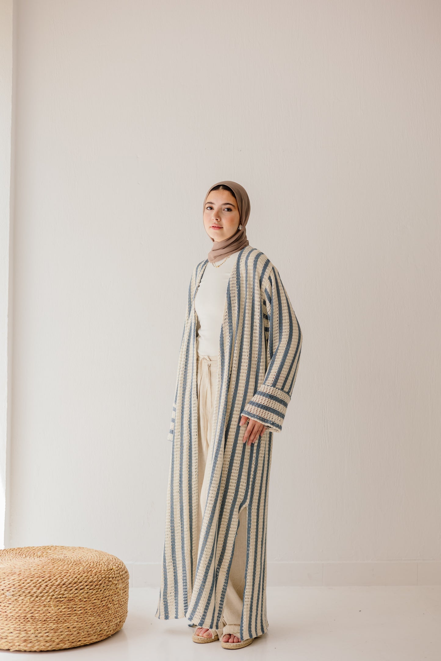 Blue Mist Striped Cardigan