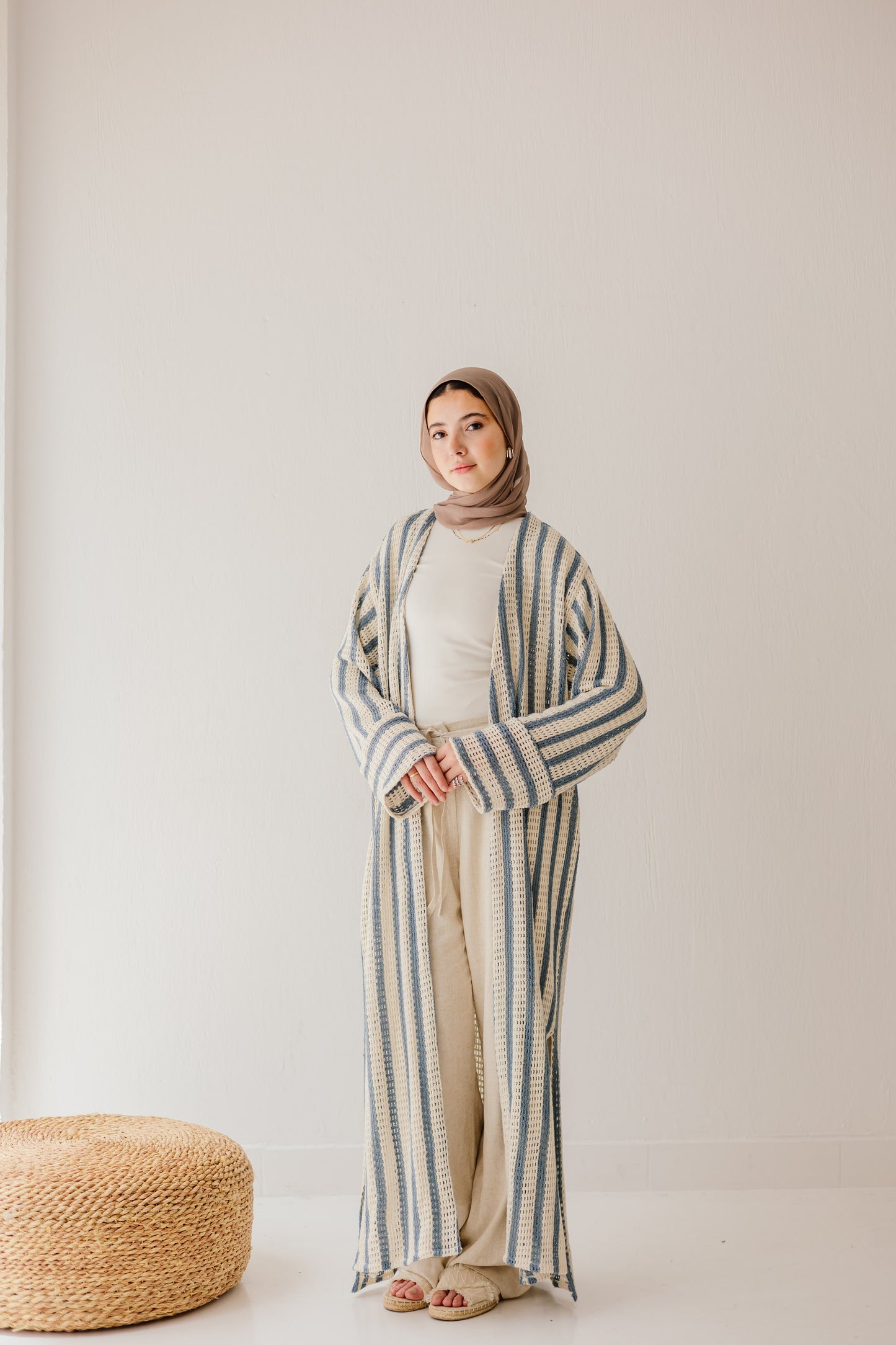 Blue Mist Striped Cardigan