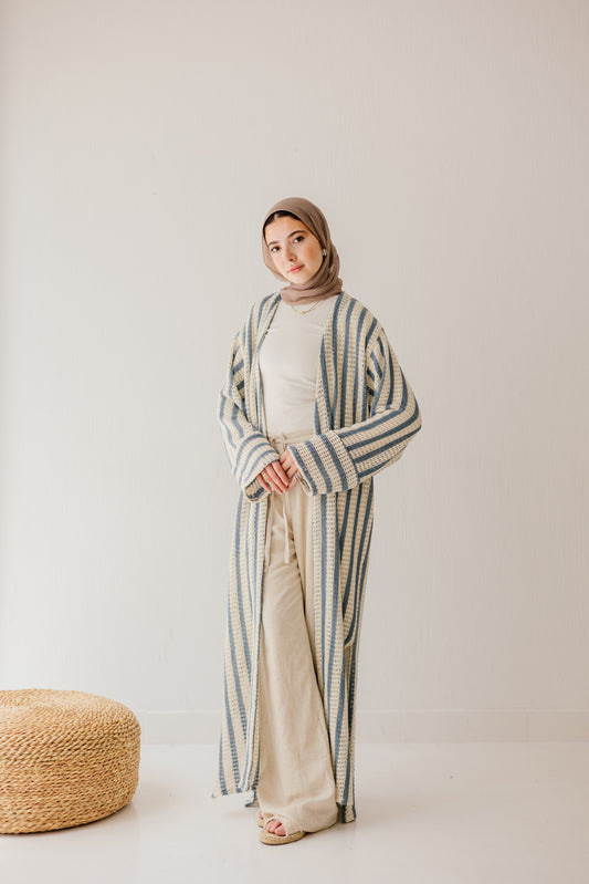 Blue Mist Striped Cardigan