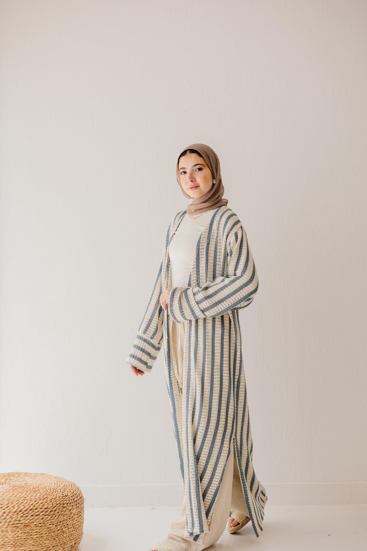 Blue Mist Striped Cardigan