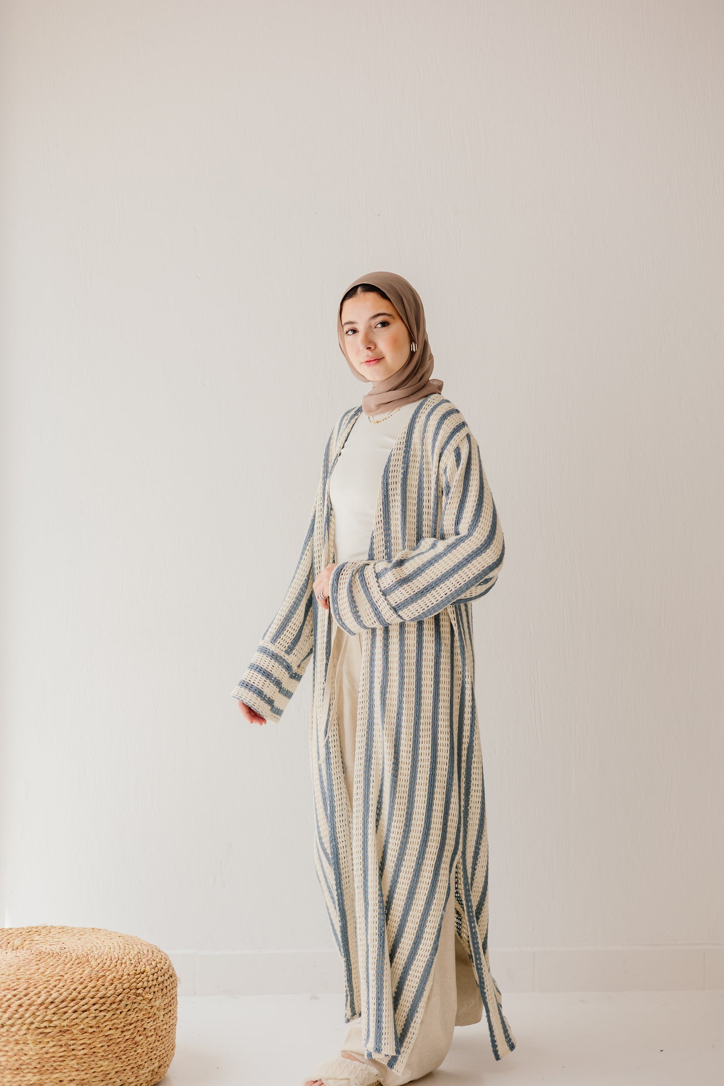 Blue Mist Striped Cardigan