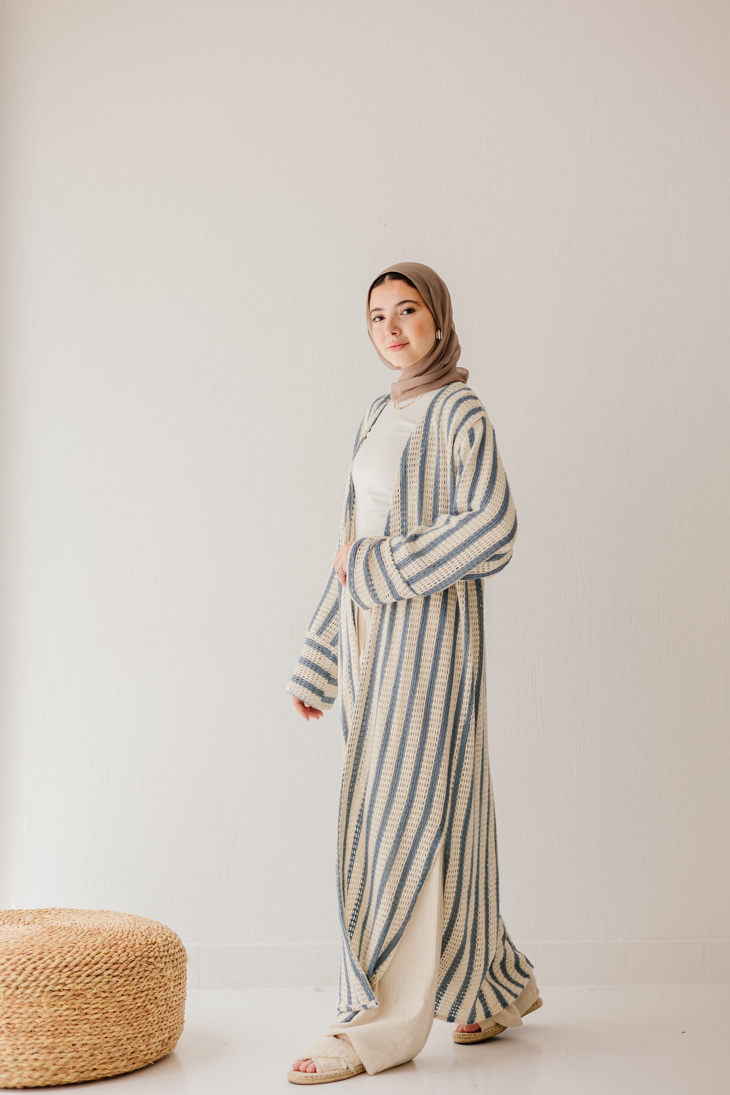 Blue Mist Striped Cardigan