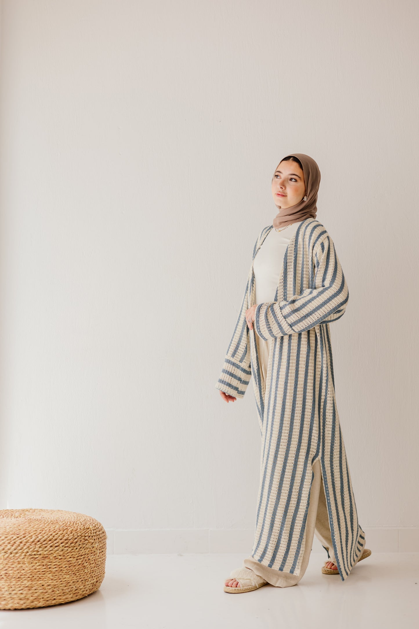 Blue Mist Striped Cardigan