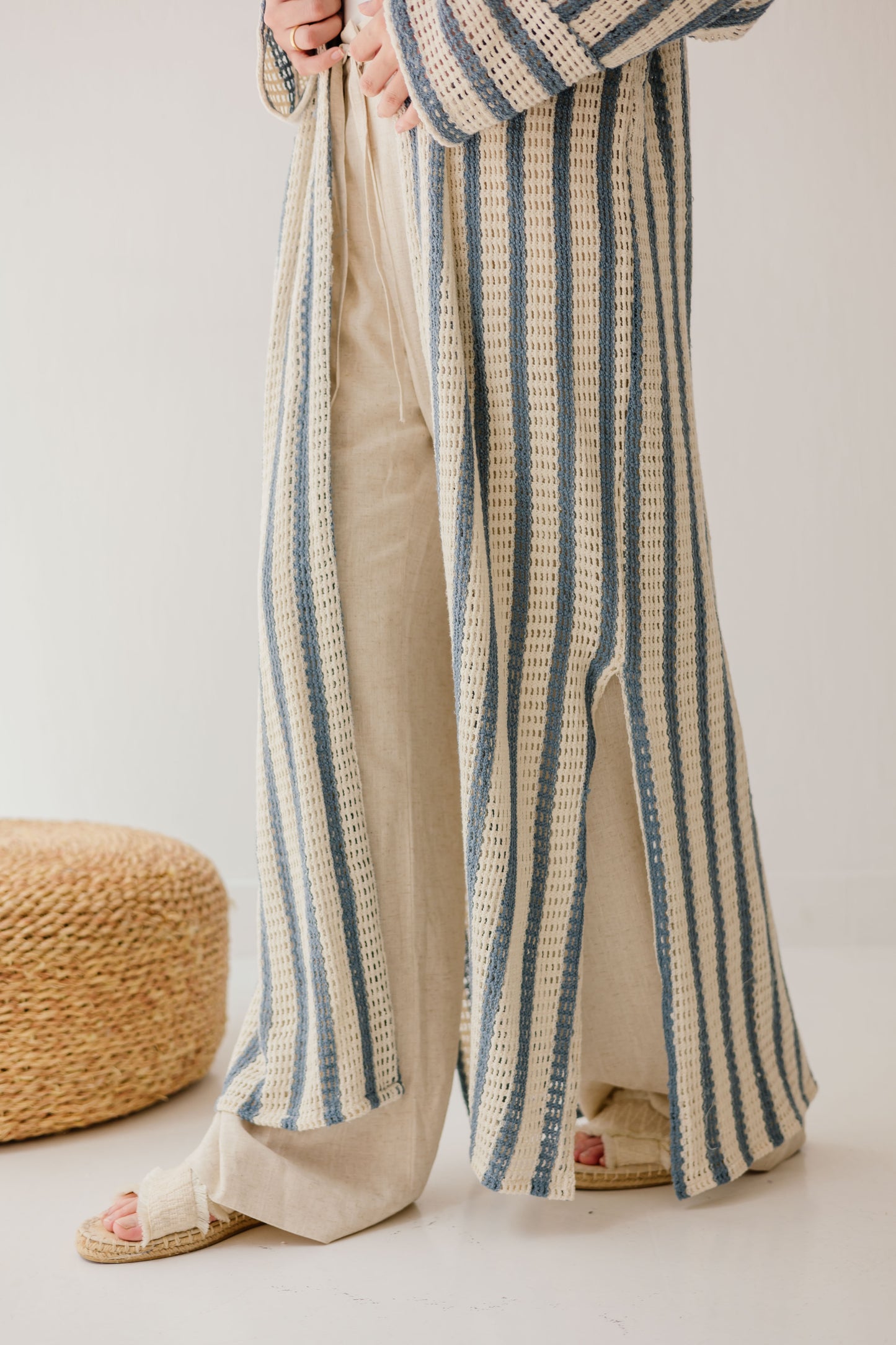 Blue Mist Striped Cardigan