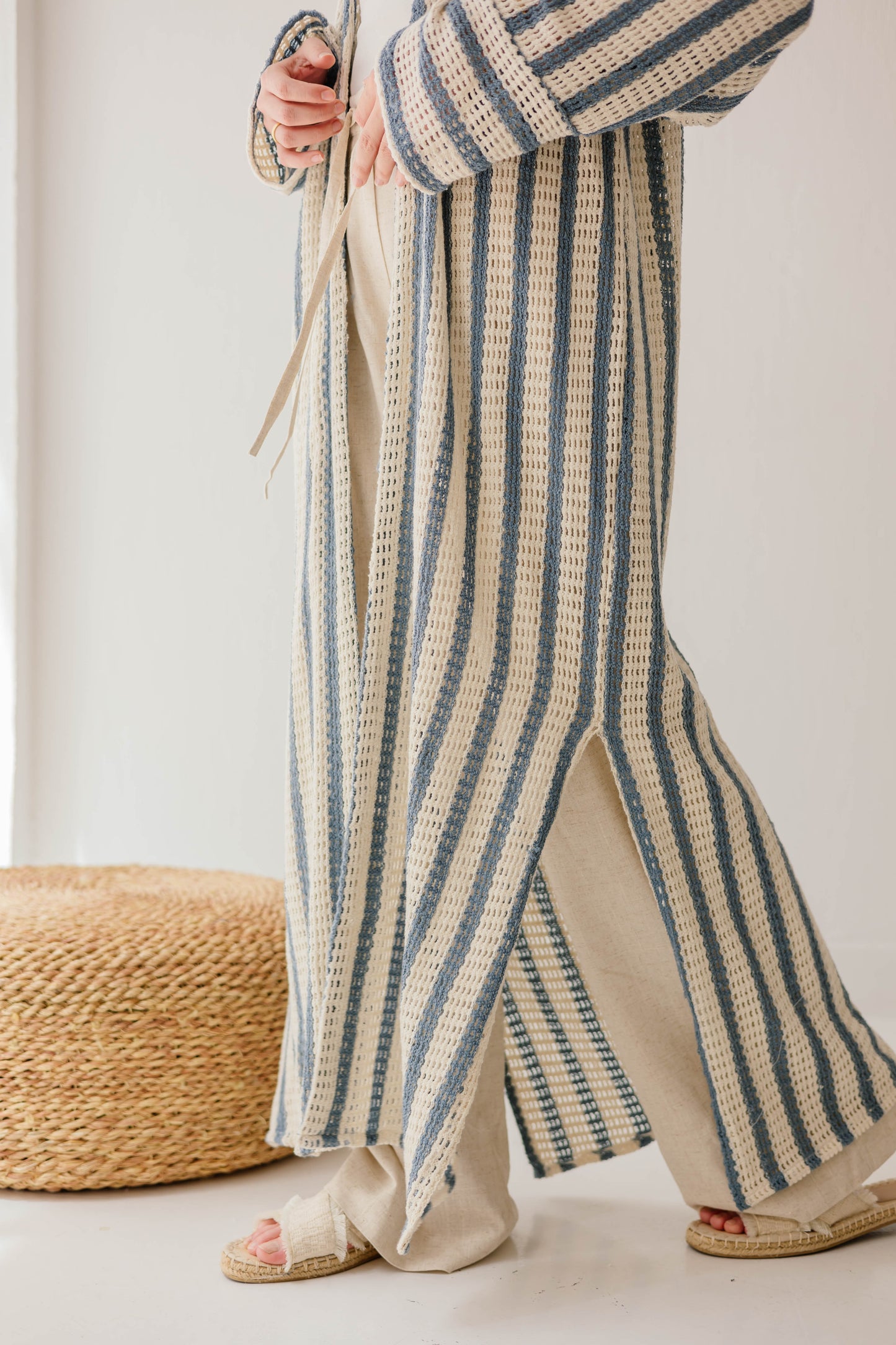Blue Mist Striped Cardigan