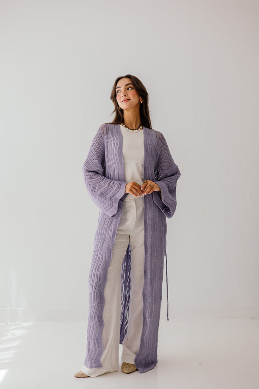 KnotWave Cardigan in Lavender