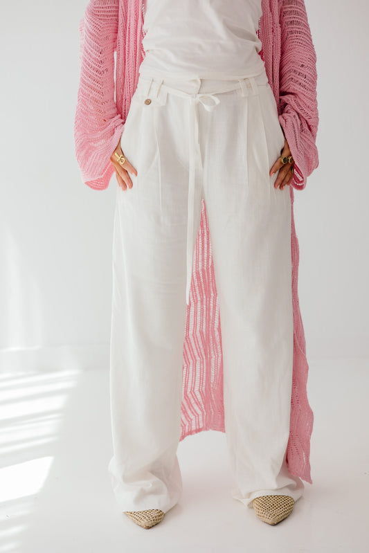 Linen Dew Pants in White
