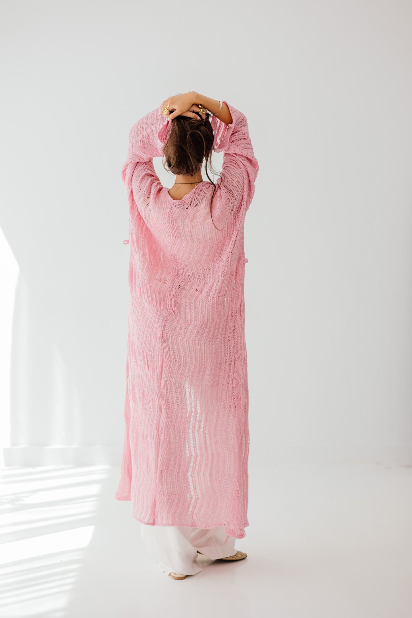 KnotWave Cardigan in Pink