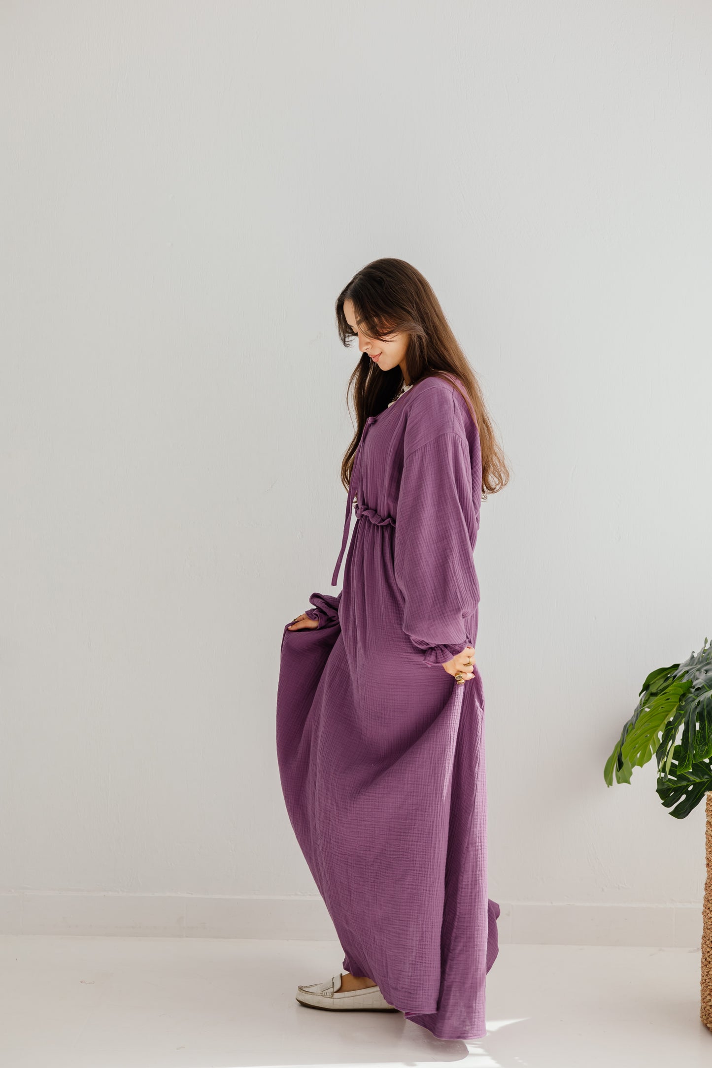 Lily Dress in Mauve