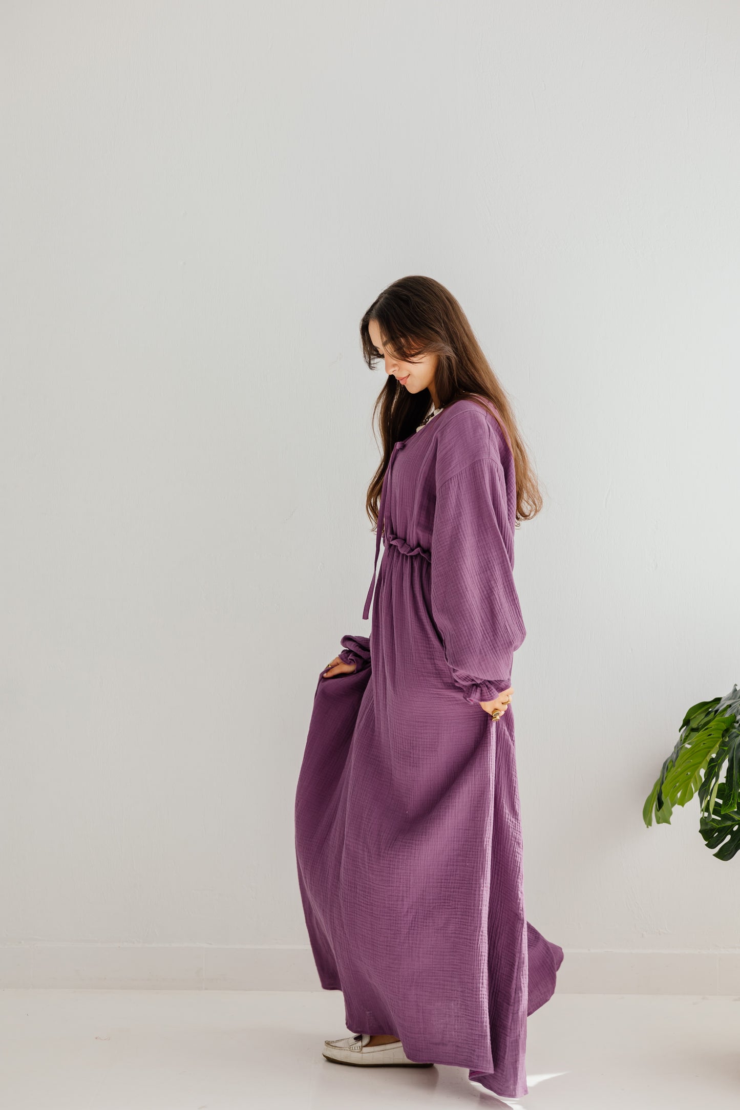 Lily Dress in Mauve