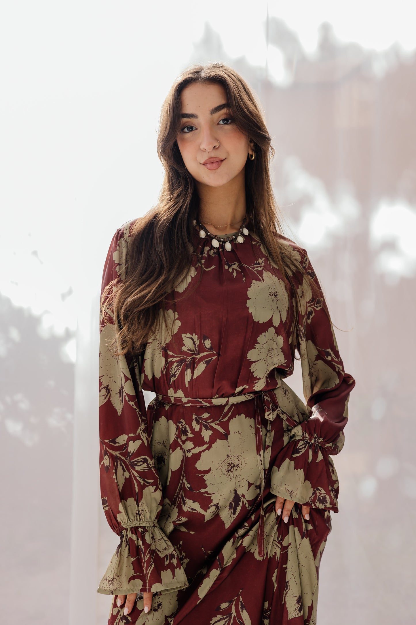 Roselle Dress in Deep Berry