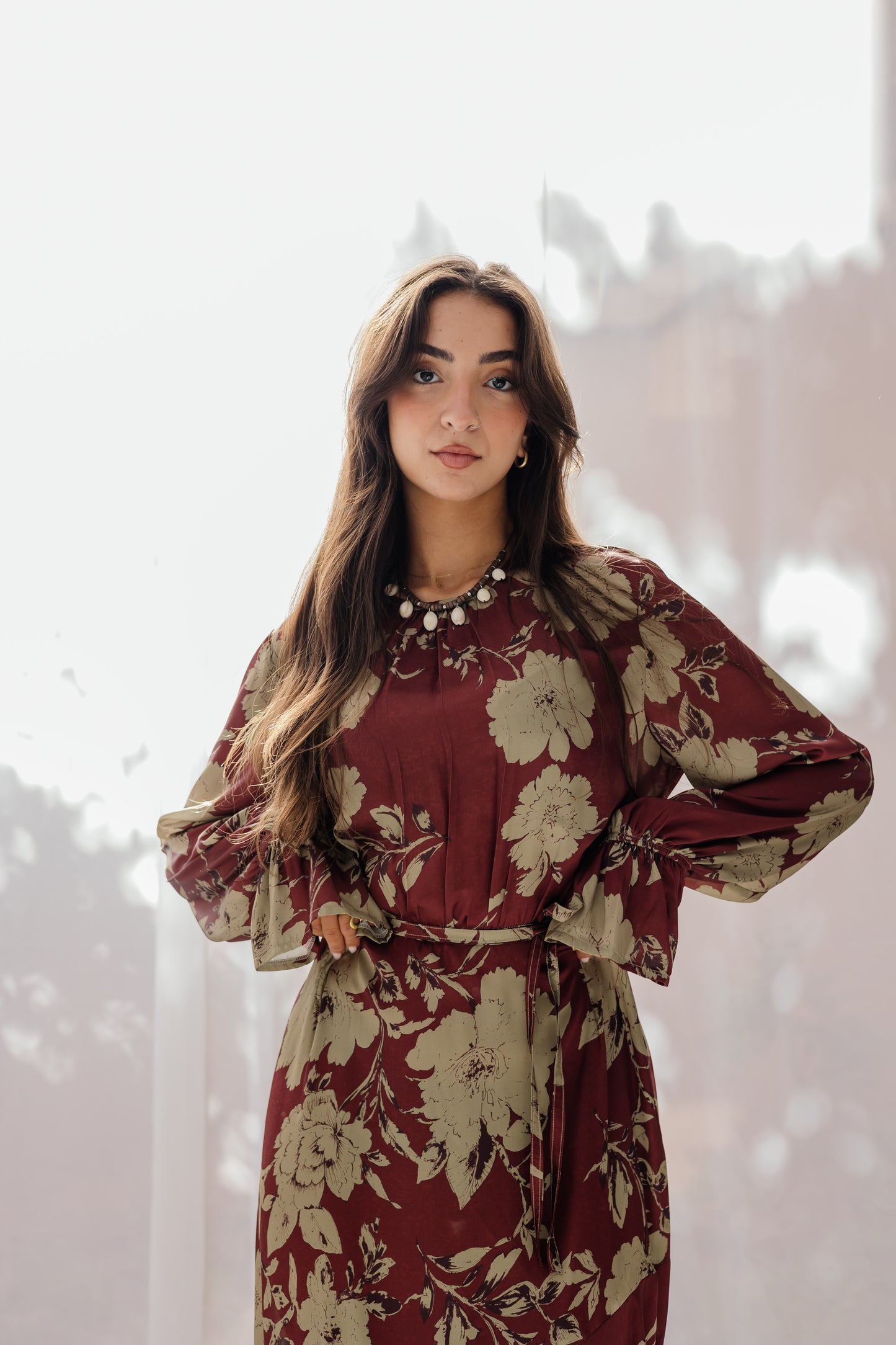 Roselle Dress in Deep Berry