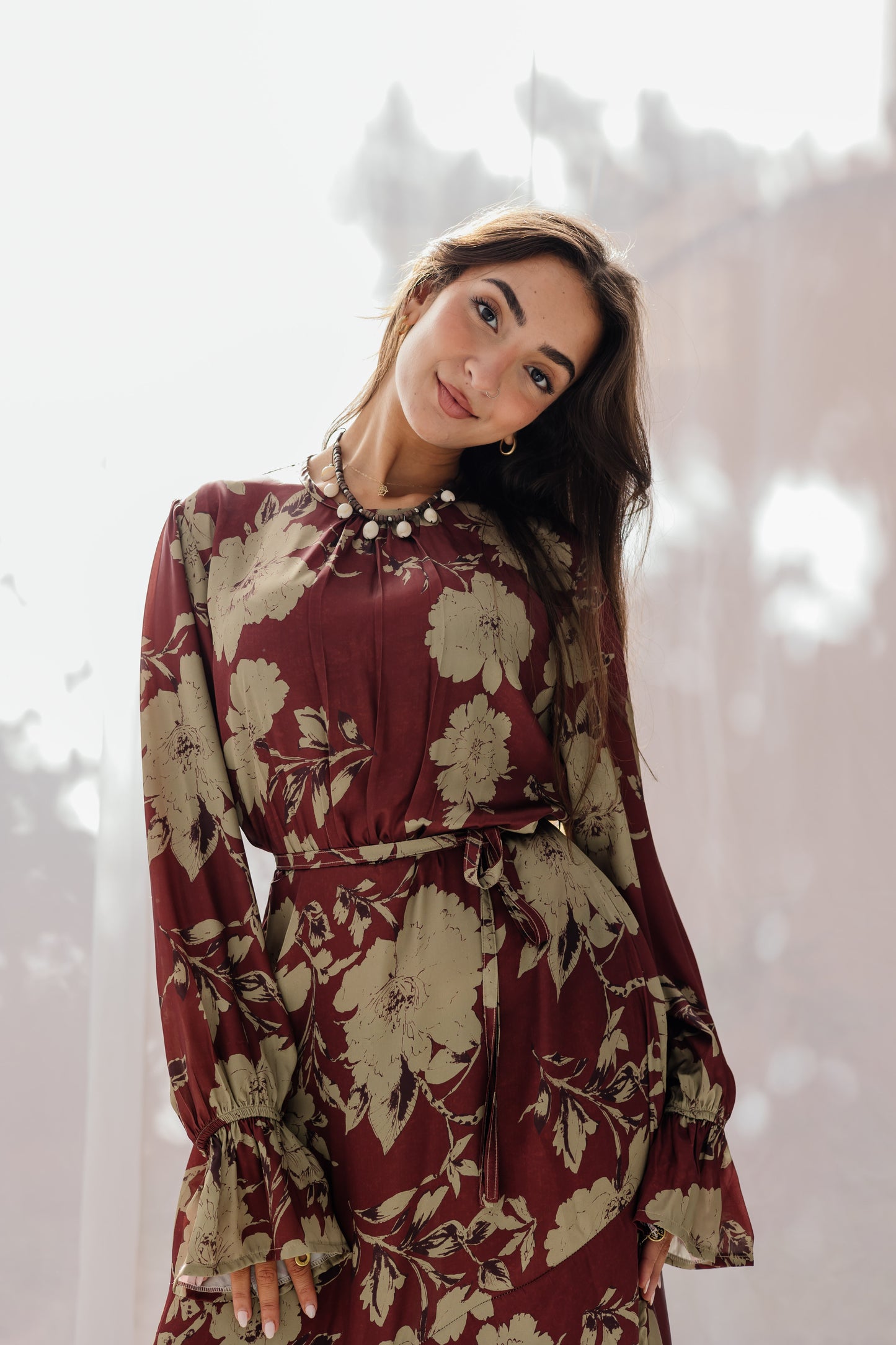 Roselle Dress in Deep Berry