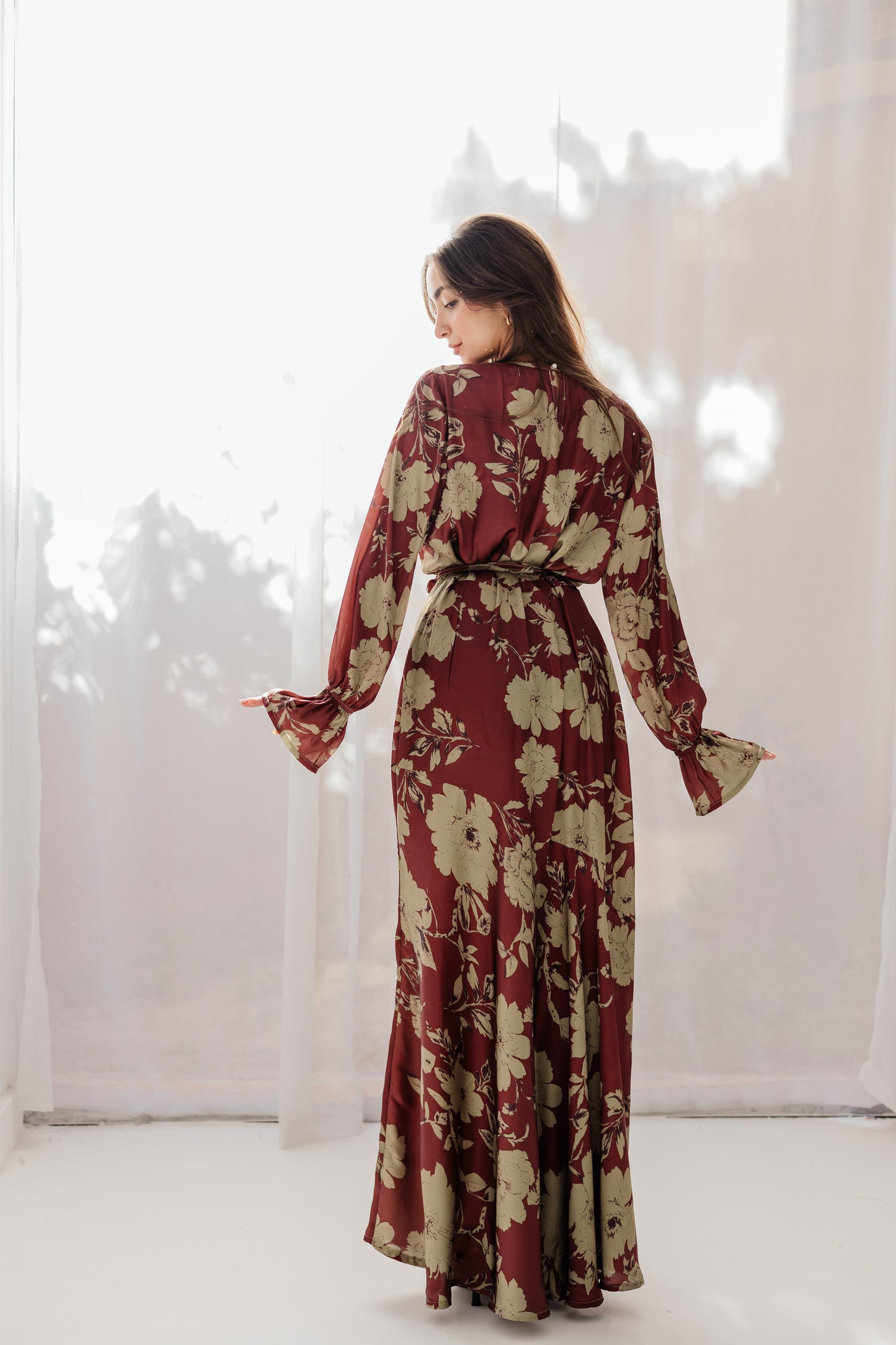 Roselle Dress in Deep Berry