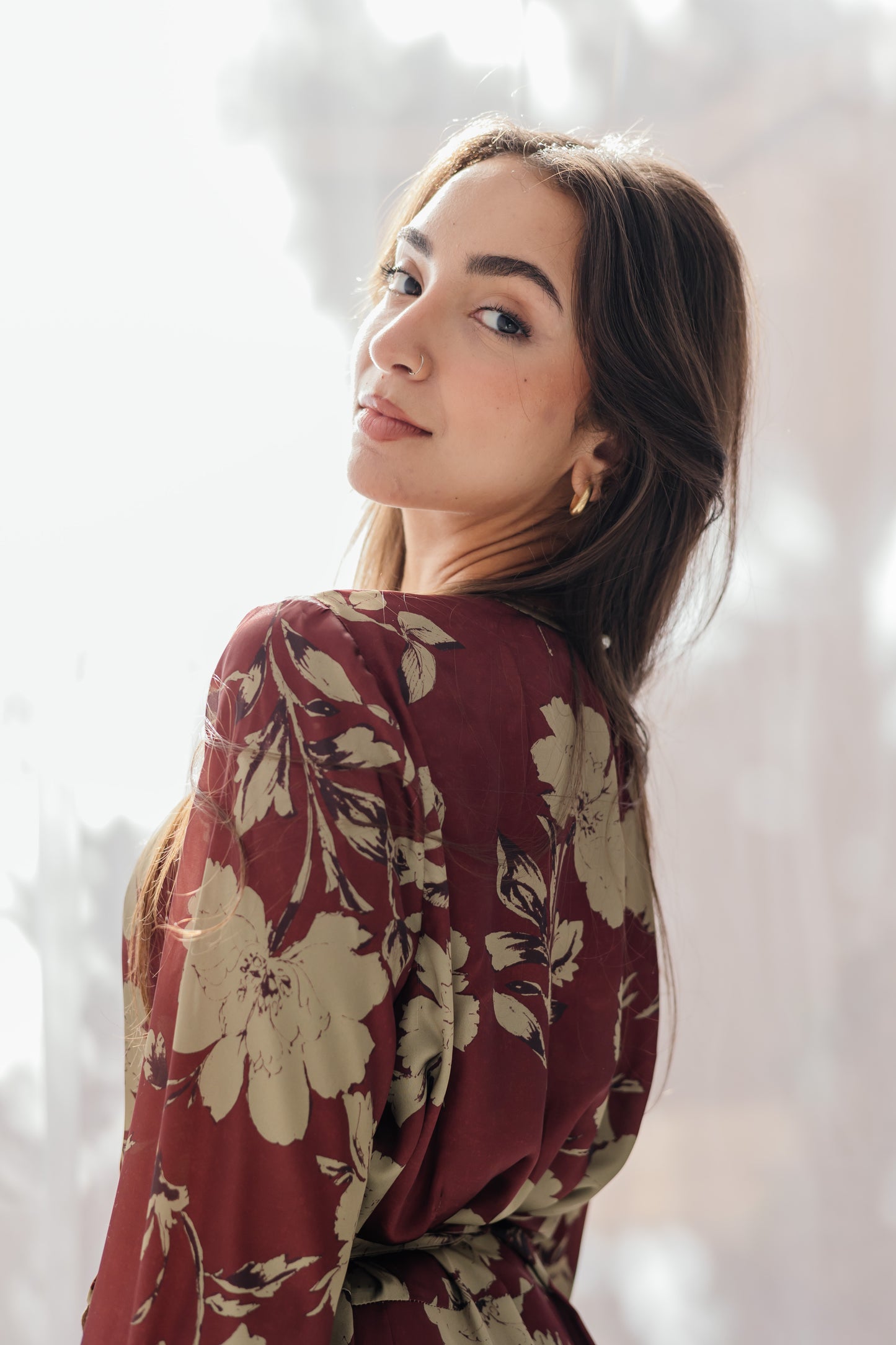 Roselle Dress in Deep Berry