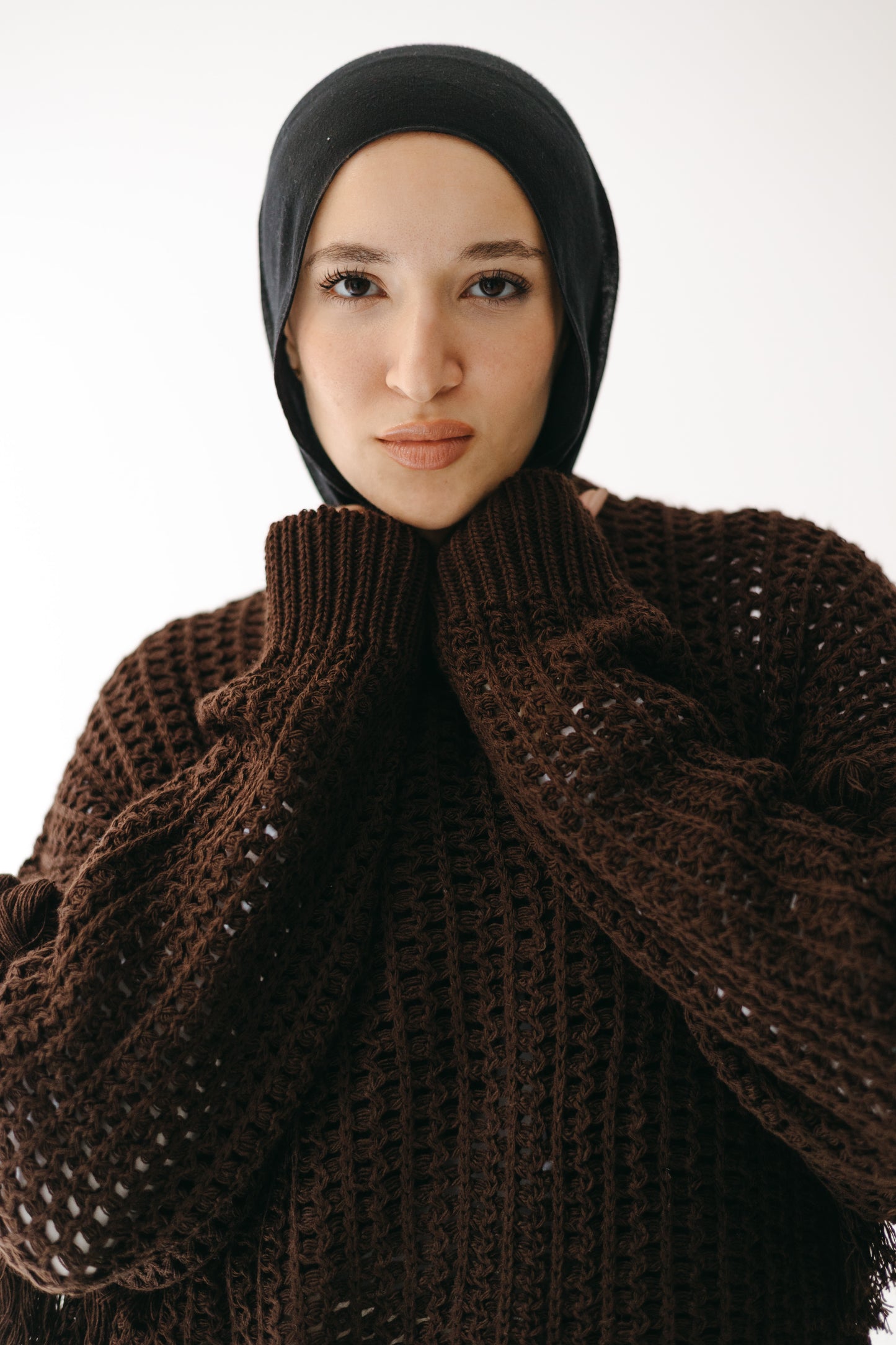 The Fringed Flow Knit in Cocoa