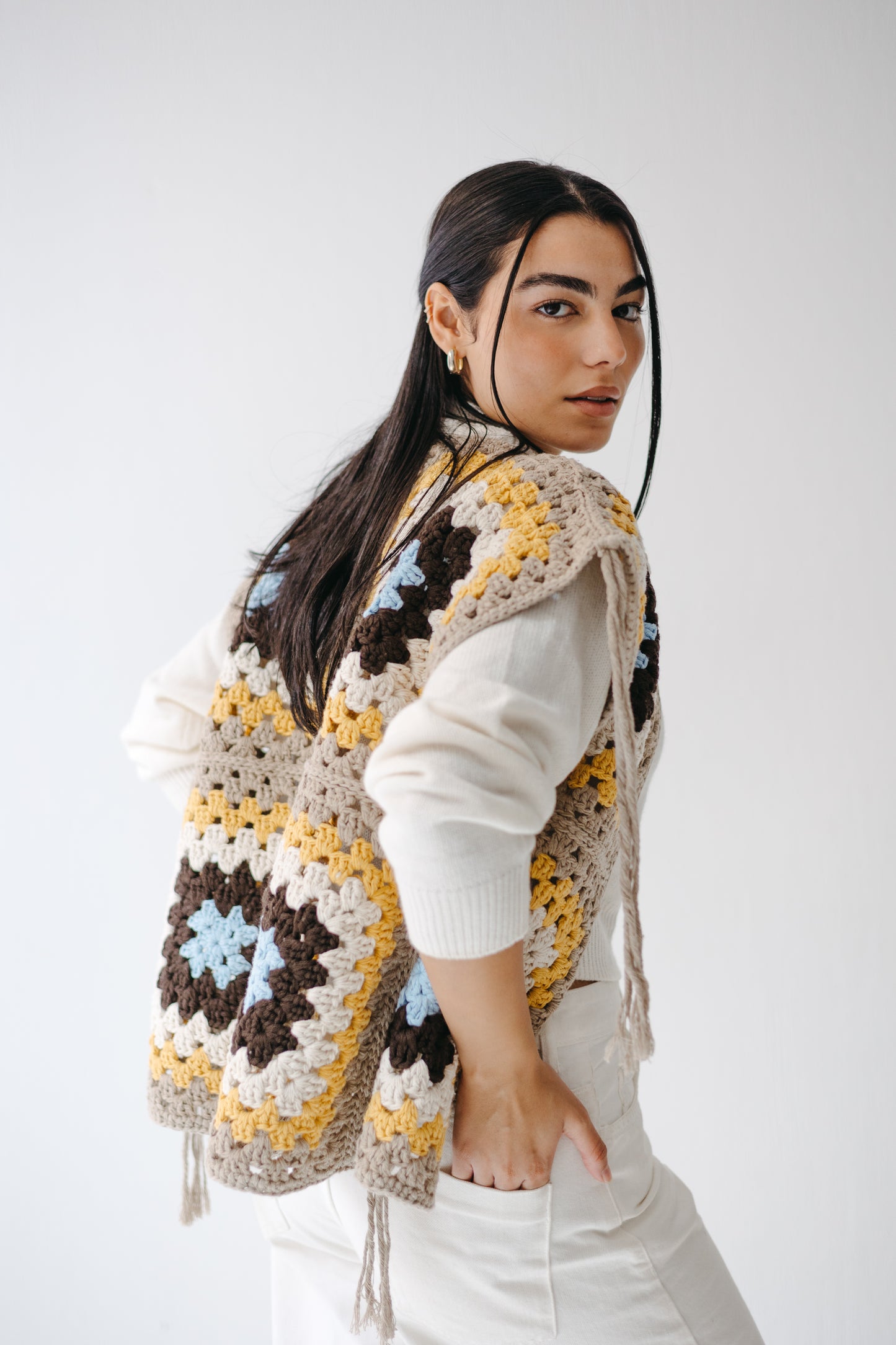 The Mosaic Vest in Canary