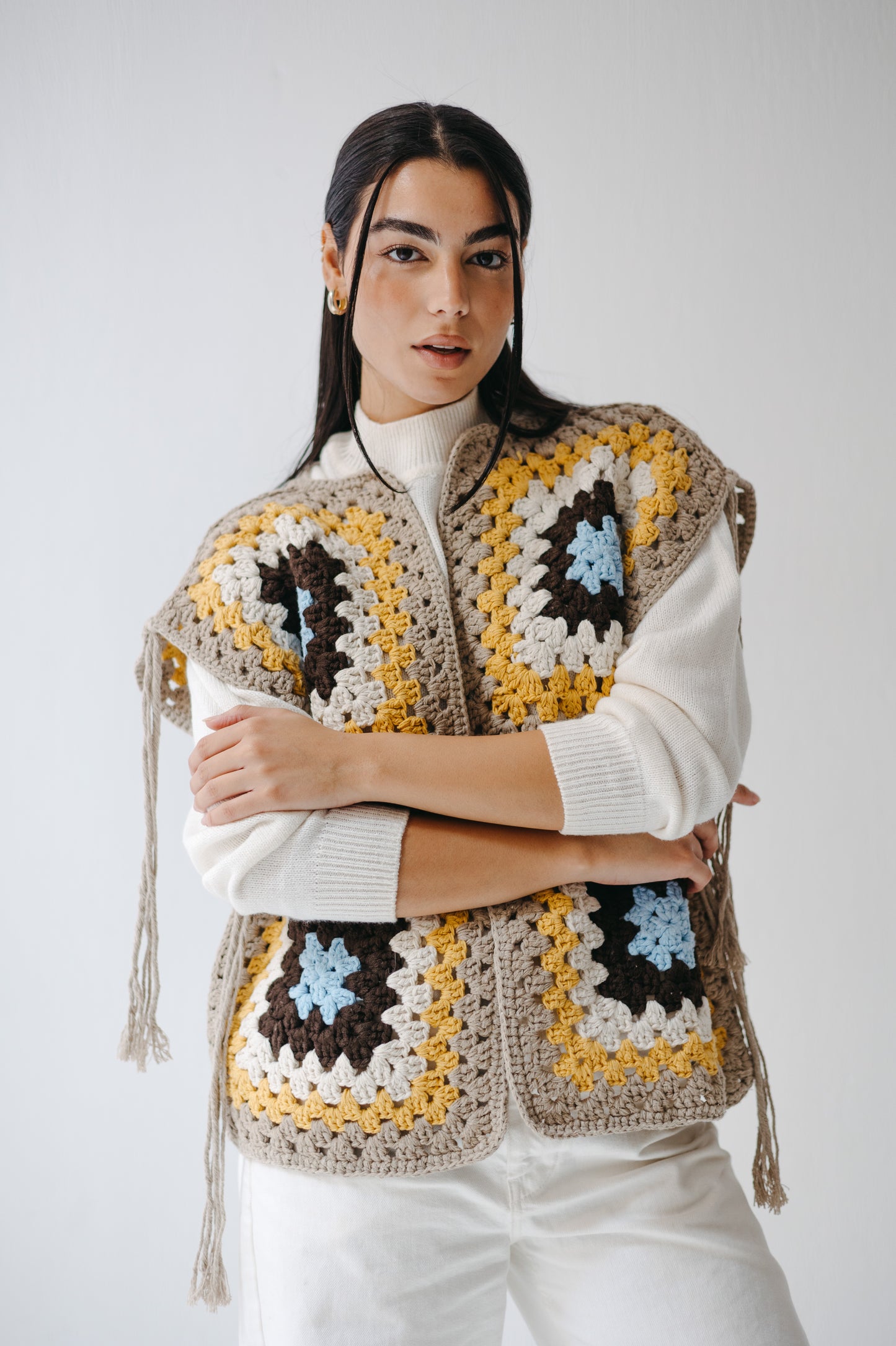 The Mosaic Vest in Canary