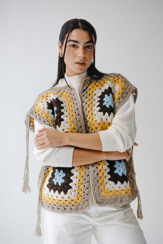 The Mosaic Vest in Canary