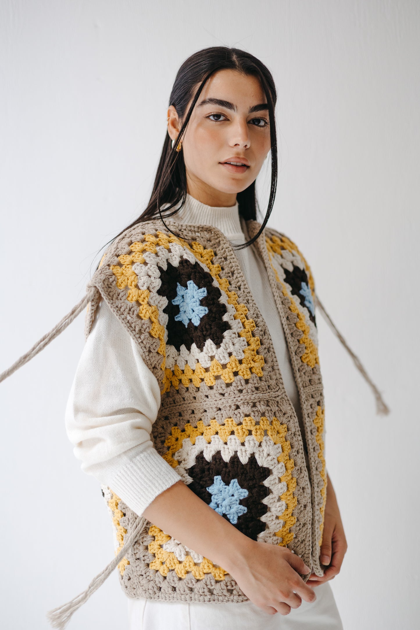 The Mosaic Vest in Canary