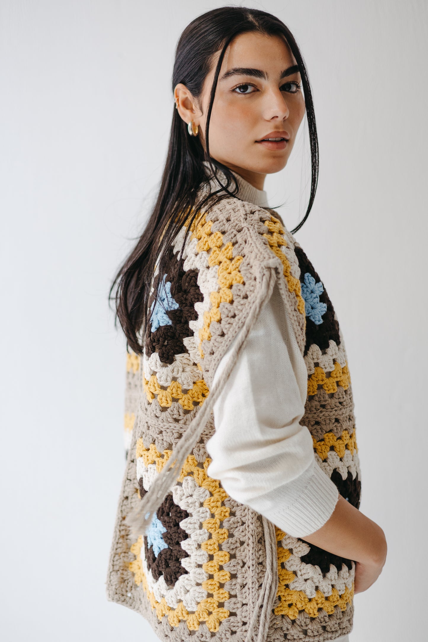 The Mosaic Vest in Canary