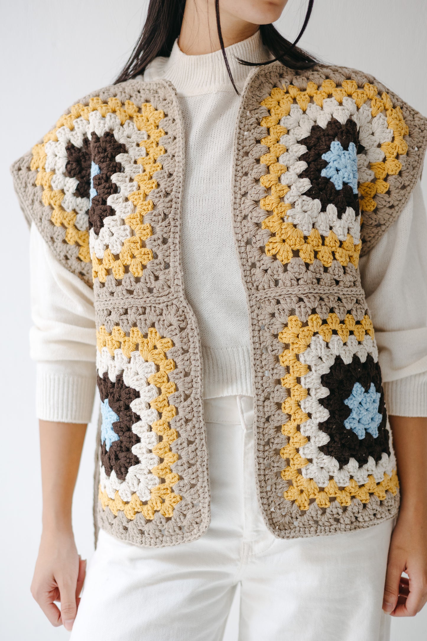 The Mosaic Vest in Canary