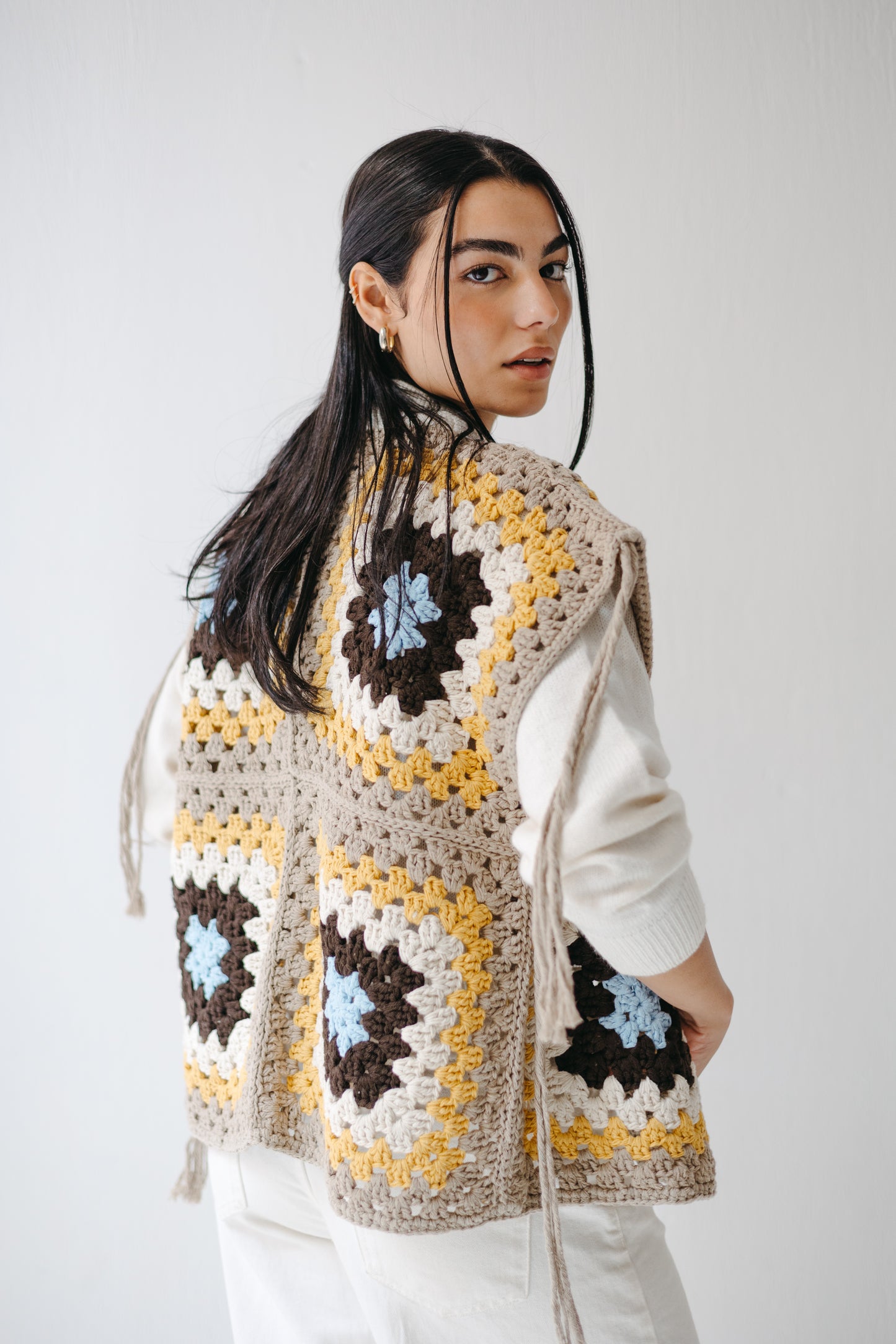 The Mosaic Vest in Canary