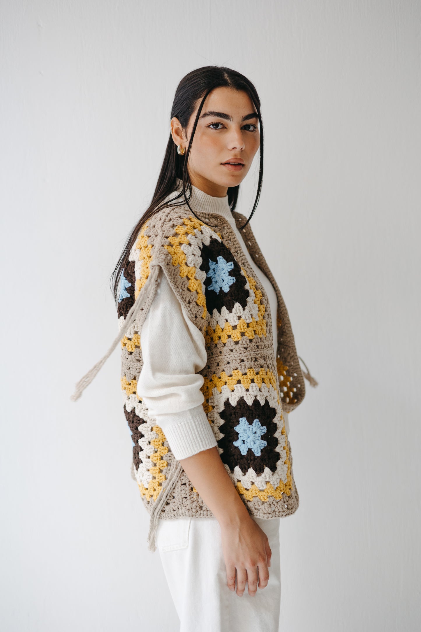 The Mosaic Vest in Canary