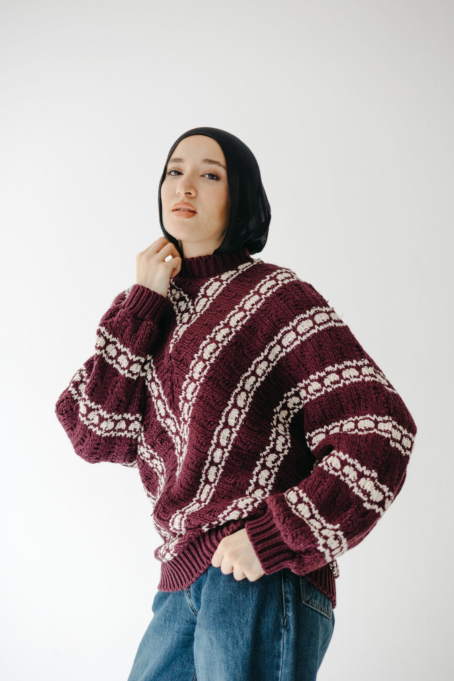 The Alpine Knit in Burgundy