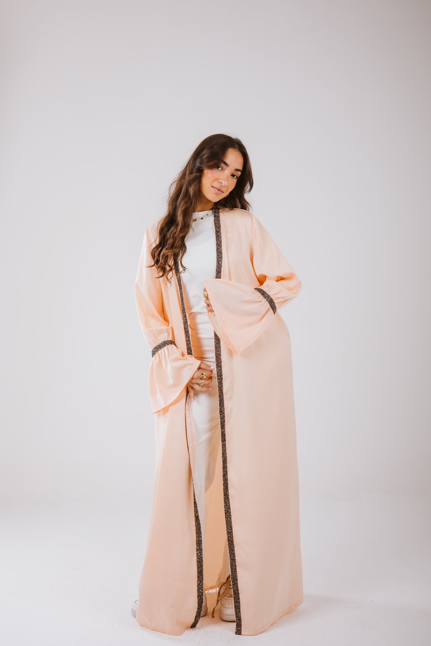 Layal Kaftan in Peach