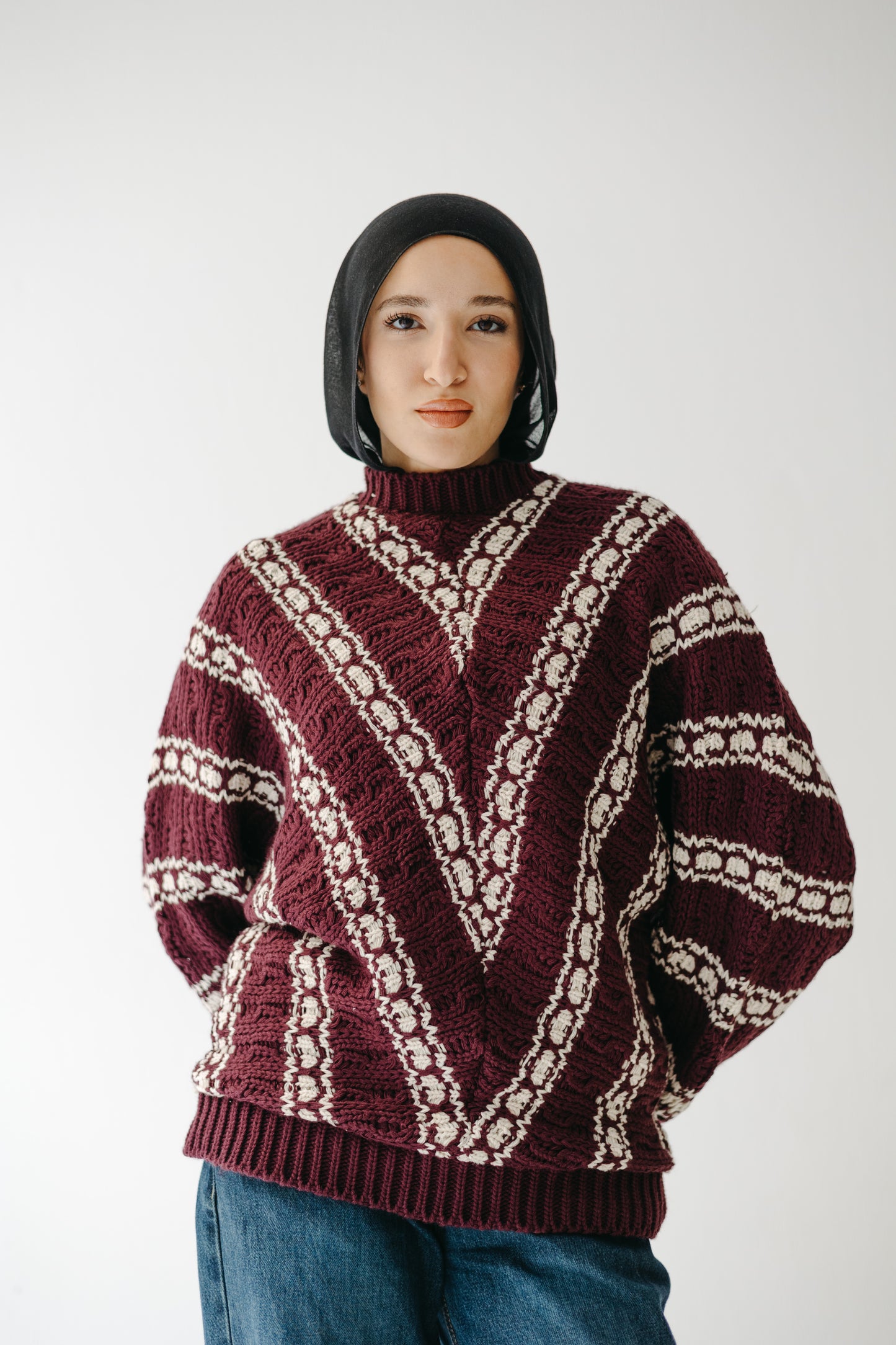 The Alpine Knit in Burgundy