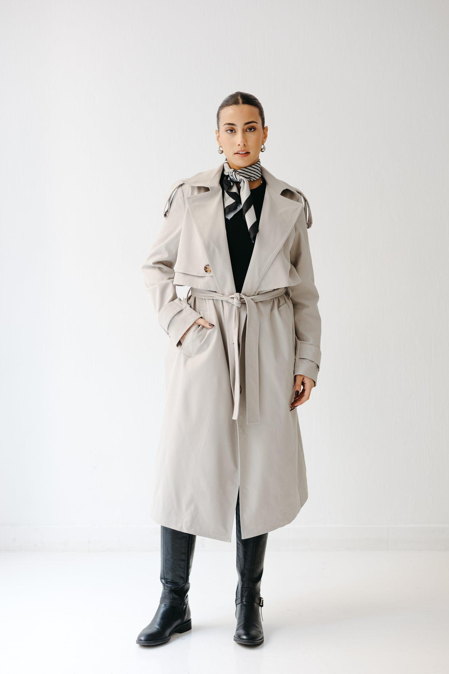 The Classic Edit Trench in Greige